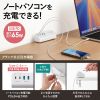 ACA-PD106W / USB PD対応クランプ式AC充電器（PD65W・C×2＋A×2・ホワイト）