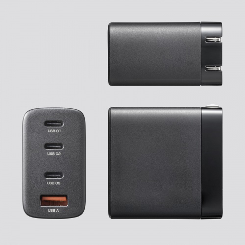 ACA-PD107BK / USB PD対応AC充電器（PD65W・C×3＋A×1）