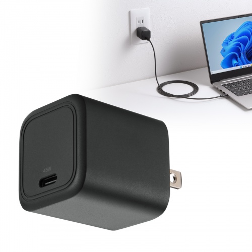 ACA-PD109BK / USB PD対応キューブ型AC充電器（PD45W）