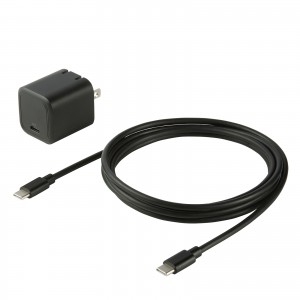 ACA-PD109SETBK / USB PD対応キューブ型AC充電器（PD45W・Type-Cケーブル付属）