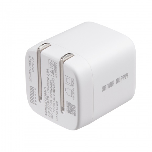 ACA-PD113SETW / USB PD対応キューブ型AC充電器（PD20W・Type-Cケーブル付属）