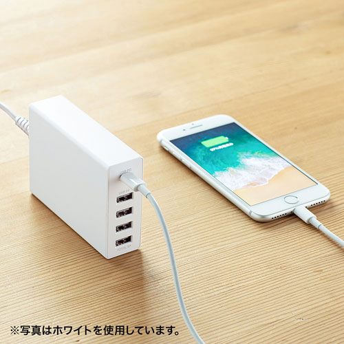 ACA-PD57BK / USB Power Delivery対応AC充電器（5ポート・合計60W・ブラック）