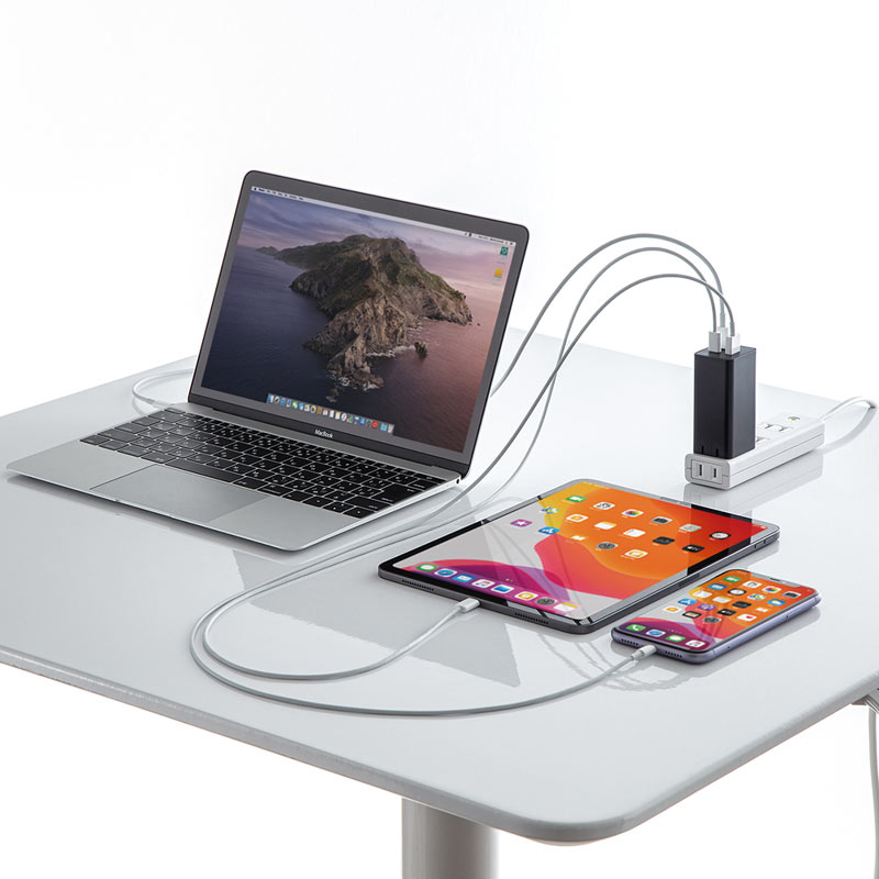 次世代半導体のGaN(窒化ガリウム)を採用、USB Power Delivery 次世代半導体のGaN(窒化ガリウム)を採用、USB Power Delivery