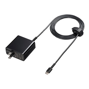 ACA-PD75BK / USB Power Delivery対応AC充電器(PD45W・Type-Cケーブル一体型)