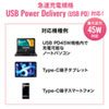 ACA-PD80BK / USB PD対応AC充電器（PD45W・Type-Cケーブル付き）