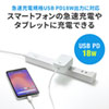 ACA-PD82W USB PD対応AC充電器(USB Type-Cケーブル一体型・18W) ACA-PD82W / USB PD対応AC充電器(USB Type-Cケーブル一体型・18W)