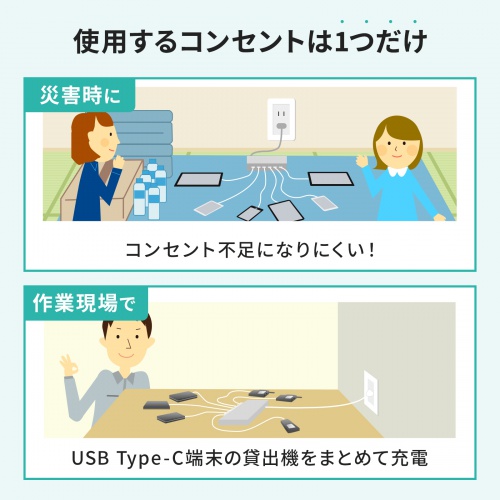 ACA-PD98 / USB PD対応AC充電器（6ポート・合計72W）