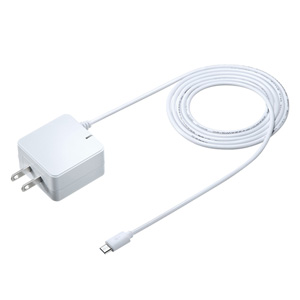 ACA-QC42MW / Quick Charge 2.0対応AC充電器(microUSBケーブル一体型・ホワイト・1.5m)