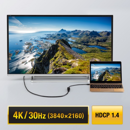 AD-ALCHD02 / USB Type-C-HDMI変換アダプタ（4K/30Hz）