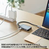 AD-ALCHV02 / USB Type-C-HDMI/VGA変換アダプタ（4K/30Hz/PD対応）