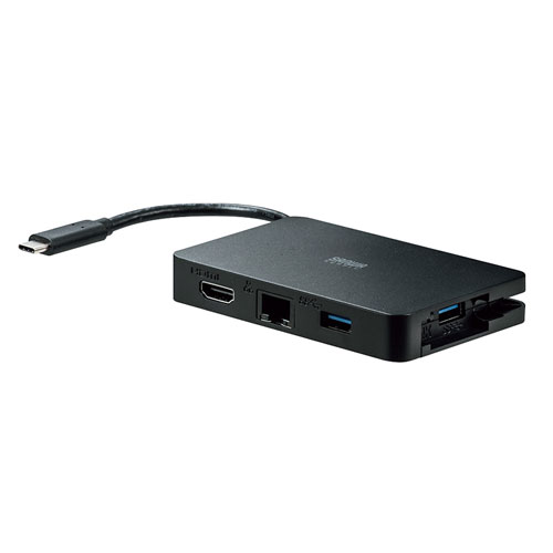AD-ALCMH60L / USB Type-C-マルチ変換アダプタ (4K60Hz)（ブラック・14cm）