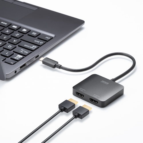 AD-ALCMST2HD2 / USB Type C-HDMI変換アダプタ（2ポート/4K対応）