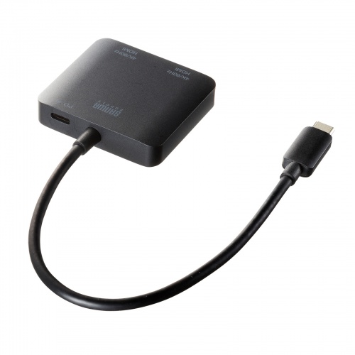 AD-ALCMST2HDPD / USB Type-CーHDMI変換アダプタ（2ポート/4K/PD対応）