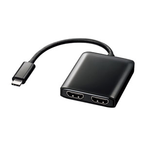 AD-ALCMST2HD / USB Type C-HDMI変換アダプタ(2ポート・4K/30Hz対応)