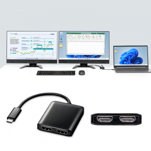AD-ALCMST2HD / USB Type C-HDMI変換アダプタ（2ポート・4K/30Hz対応）