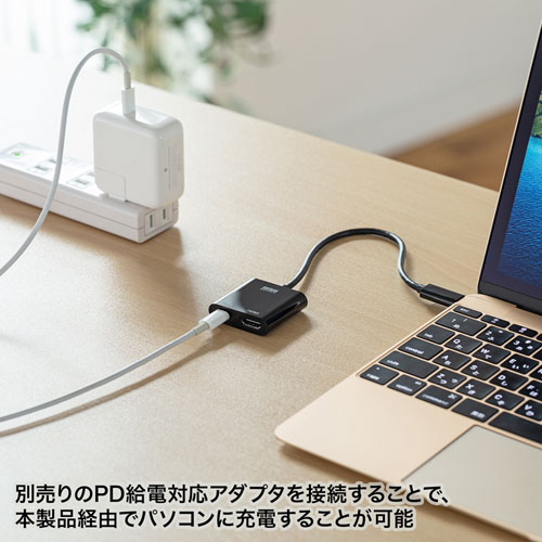 AD-ALCPHDPD / USB Type-C-HDMI変換アダプタ（4K/60Hz/PD対応）