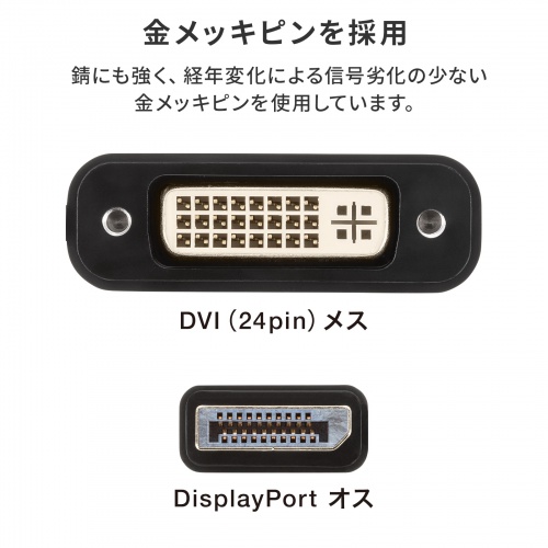 AD-DPDVA02 / DisplayPort-DVI変換アダプタ（Activeタイプ）