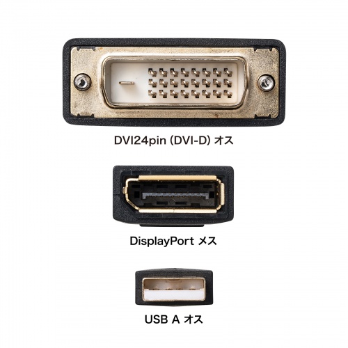 AD-DVDP01 / DVI-DisplayPort変換アダプタ（4K/30Hz）