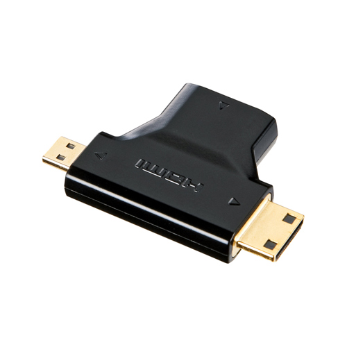 AD-HD11MMC / HDMI変換アダプタ　ミニ＆マイクロHDMI（ブラック）