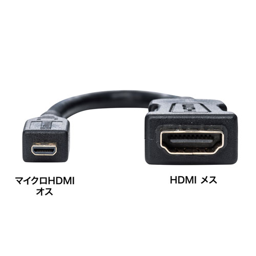 AD-HD20MC / HDMI変換アダプタ（マイクロHDMI)（ブラック・0.1m）