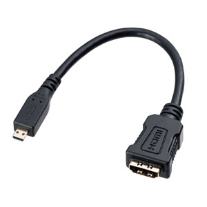 AD-HD20MC / HDMI変換アダプタ(マイクロHDMI)(ブラック・0.1m)