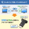 AD-HD33VGA HDMI-VGA変換アダプタ(オーディオ出力付き) AD-HD33VGA / HDMI-VGA変換アダプタ(オーディオ出力付き)