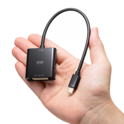 AD-MDPDVA02 / Mini DisplayPort-DVI変換アダプタ（Activeタイプ）
