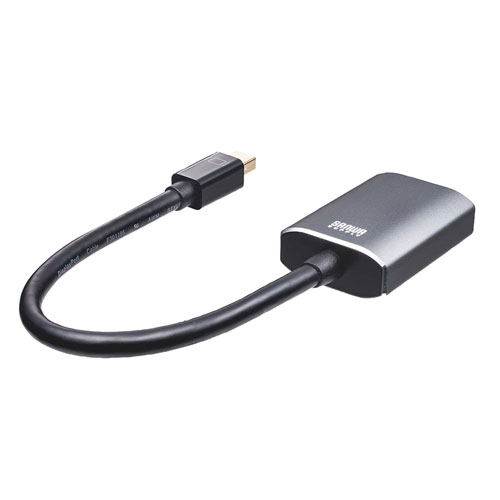 AD-MDPHDR01 / ミニDisplayPort-HDMI 変換アダプタ　HDR対応（ブラック・15cm）