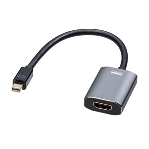 AD-MDPHDR01 / ミニDisplayPort-HDMI 変換アダプタ　HDR対応（ブラック・15cm）