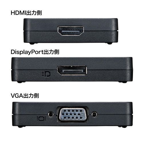 AD-MST3DPHDV / DisplayPort MSTハブ（DisplayPort/HDMI/VGA)