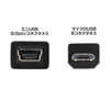 AD-USB17 マイクロUSB変換アダプタ(マイクロBオス-ミニBメス・ブラック) AD-USB17 / マイクロUSB変換アダプタ(マイクロBオス-ミニBメス・ブラック)