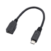AD-USB17 / マイクロUSB変換アダプタ（マイクロBオス-ミニBメス・ブラック）