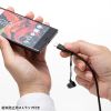 AD-USB30LCFBK / USB Type-C to Lightning変換アダプタ（MFi認証・ストラップ付き・ブラック）