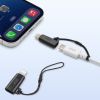 AD-USB30LCFBK / USB Type-C to Lightning変換アダプタ（MFi認証・ストラップ付き・ブラック）