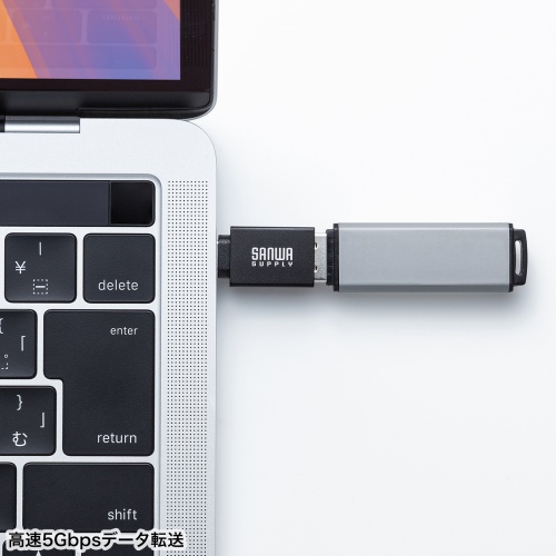 AD-USB31CAF / USB5Gbps Type-C変換アダプタ（AtoC・アルミコネクタ）