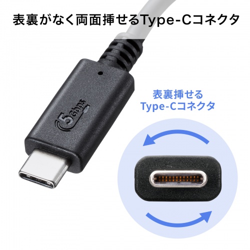 AD-USB33CAF / USB 5Gbps Type-C変換ケーブル（AtoC・7cm・USB-IF認証品）