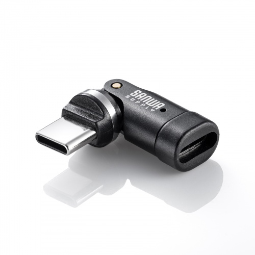 AD-USB34CCFBK / USB2.0 Type-Cアダプタ（540度回転・240W・ブラック）