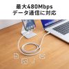 AD-USB34CCFW USB2.0 Type-Cアダプタ(540度回転・240W・ホワイト) AD-USB34CCFW / USB2.0 Type-Cアダプタ(540度回転・240W・ホワイト)