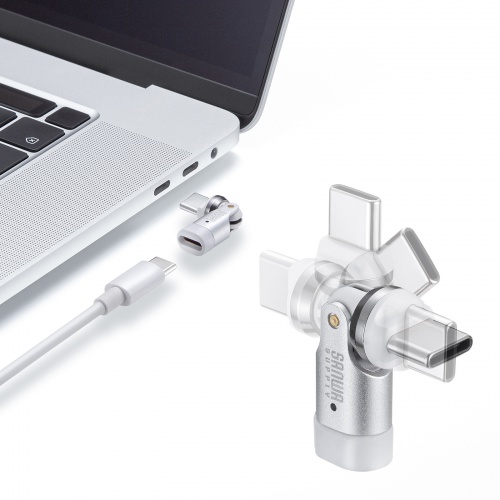 AD-USB34CCFW / USB2.0 Type-Cアダプタ(540度回転・240W・ホワイト)