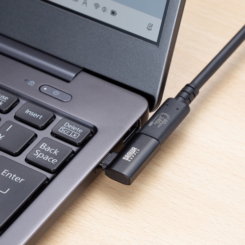 AD-USB35CCFLY / Type-C変換アダプタ(CtoC・L字横挿し・40Gbps・240W)