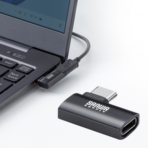 AD-USB35CCFLY / Type-C変換アダプタ(CtoC・L字横挿し・40Gbps・240W)