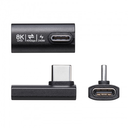 AD-USB36CCFLT / Type-C変換アダプタ(CtoC・L字縦挿し・40Gbps・240W)