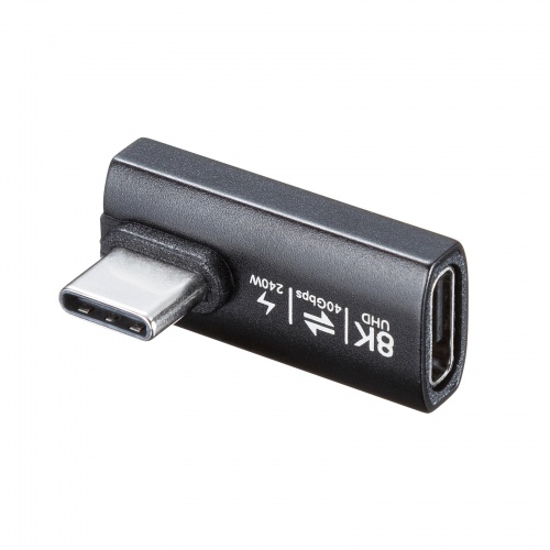 AD-USB36CCFLT / Type-C変換アダプタ(CtoC・L字縦挿し・40Gbps・240W)