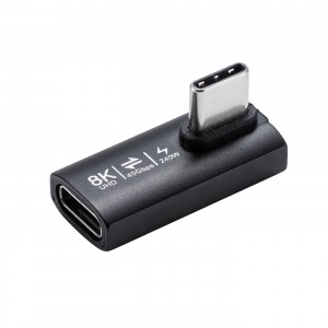 AD-USB36CCFLT / Type-C変換アダプタ（CtoC・L字縦挿し・40Gbps・240W）
