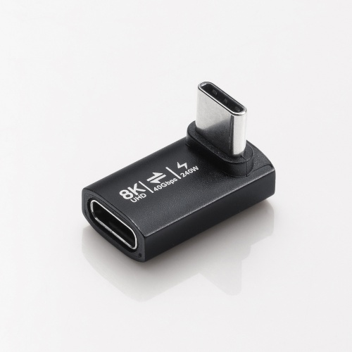 AD-USB38CCFL / Type-C変換アダプタ（CtoC・L字垂直・40Gbps・240W）
