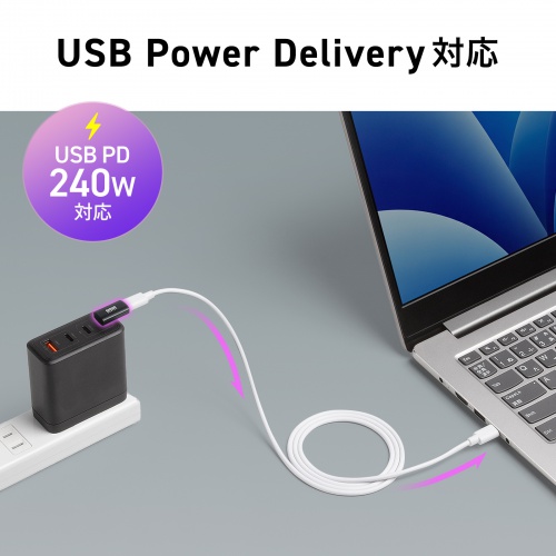 AD-USB38CCFL / Type-C変換アダプタ（CtoC・L字垂直・40Gbps・240W）