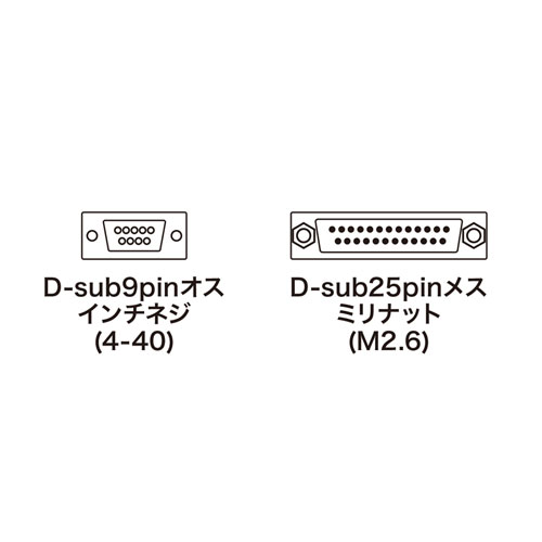 AD09-9M25FK / RS-232C変換アダプタ