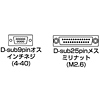 AD09-9M25F / RS-232C変換アダプタ（D-sub9pinメスをD-sub25pinメスに変換）