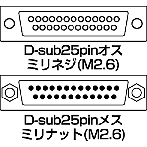 AD25S-MFK / ジェンダーチェンジャー(D-sub25pinオスメス)