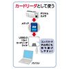 ADR-10U2HUBW USB2.0 HUB付カードリーダ ADR-10U2HUBW / USB2.0 HUB付カードリーダ